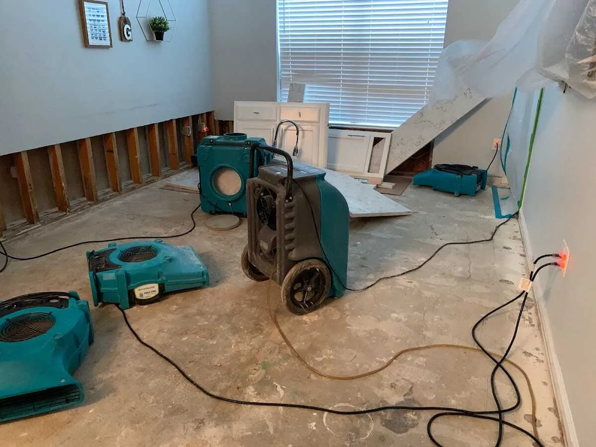 Dehumidifier in flood-cut room for Water Extraction & Removal in South Bay